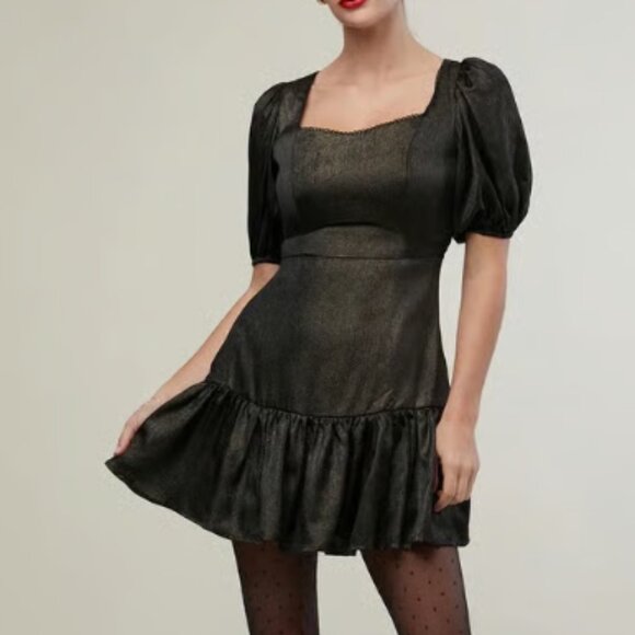 New Rachel Parcell Ruffle Puff Sleeve Dress Size 8 - Picture 1 of 7